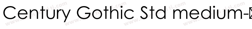 Century Gothic Std medium字体转换